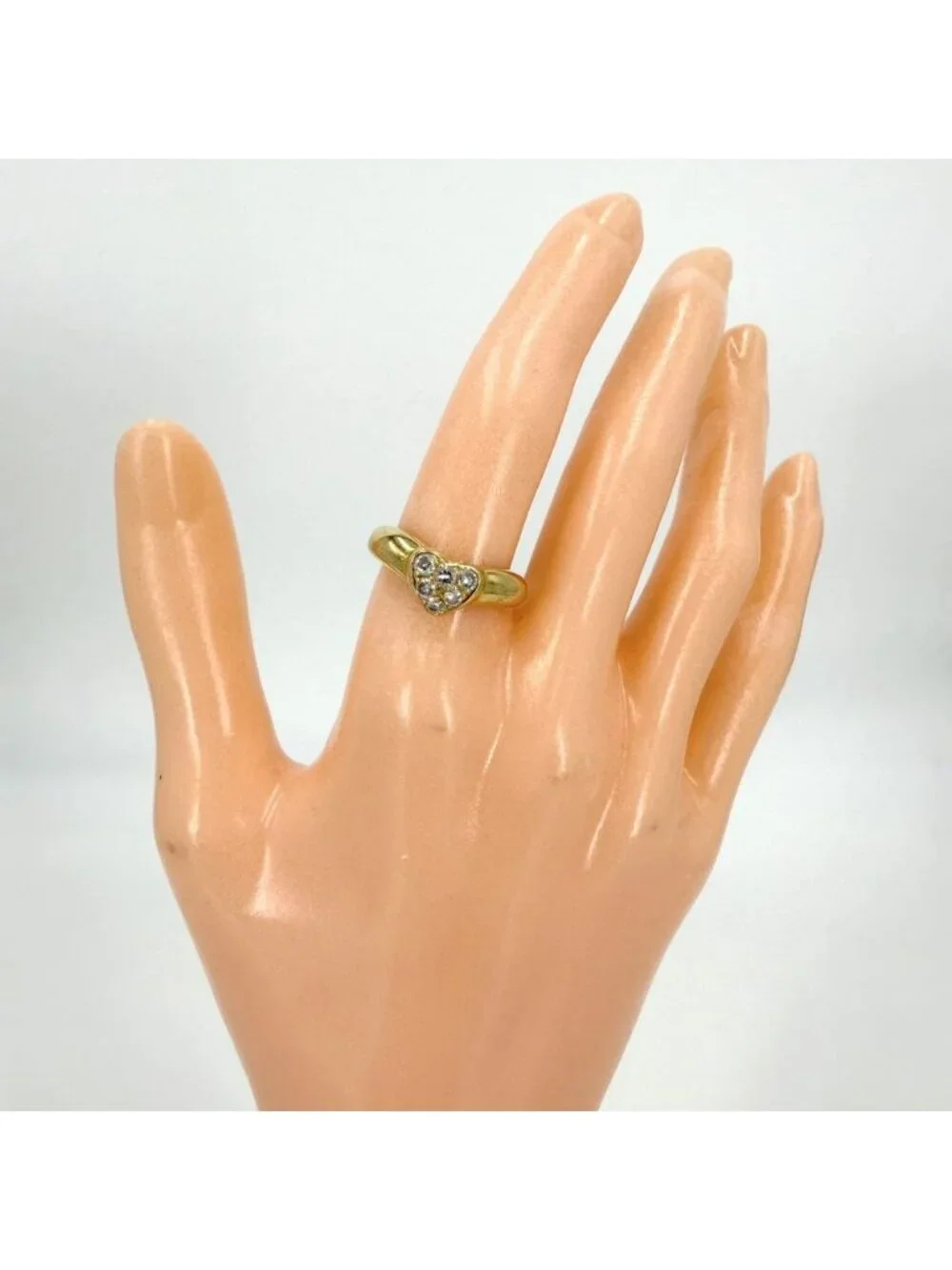 Tiffany & Co Ring Heart Friendship YG 18k Yellow Gold Diamond